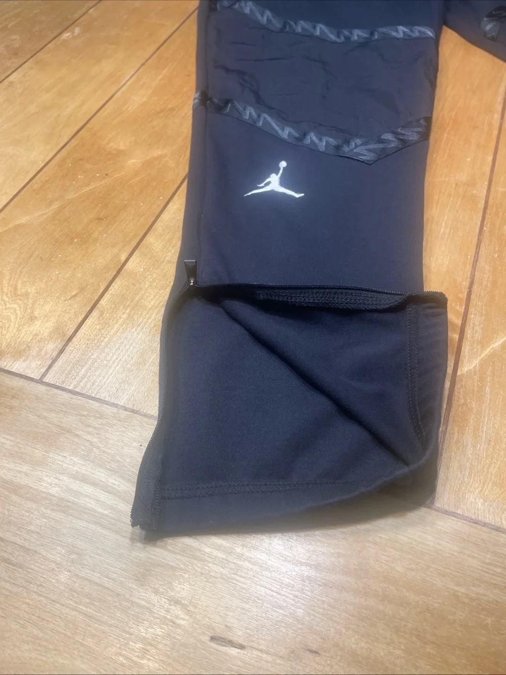 Air Jordan Dri Fit Zion Fleece Black Performance Joggers with Jumpman Large
